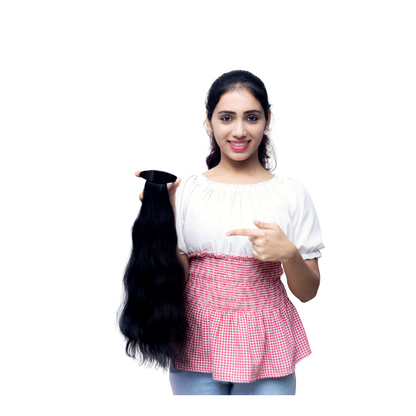 Ponytail Clip In Hair Extensions l Changeable Clips l Human hair Extensions