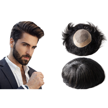 Capillatura Men's Hair Patch | 100% Human Hair | Monofilament Base | Natural Hair System for Men