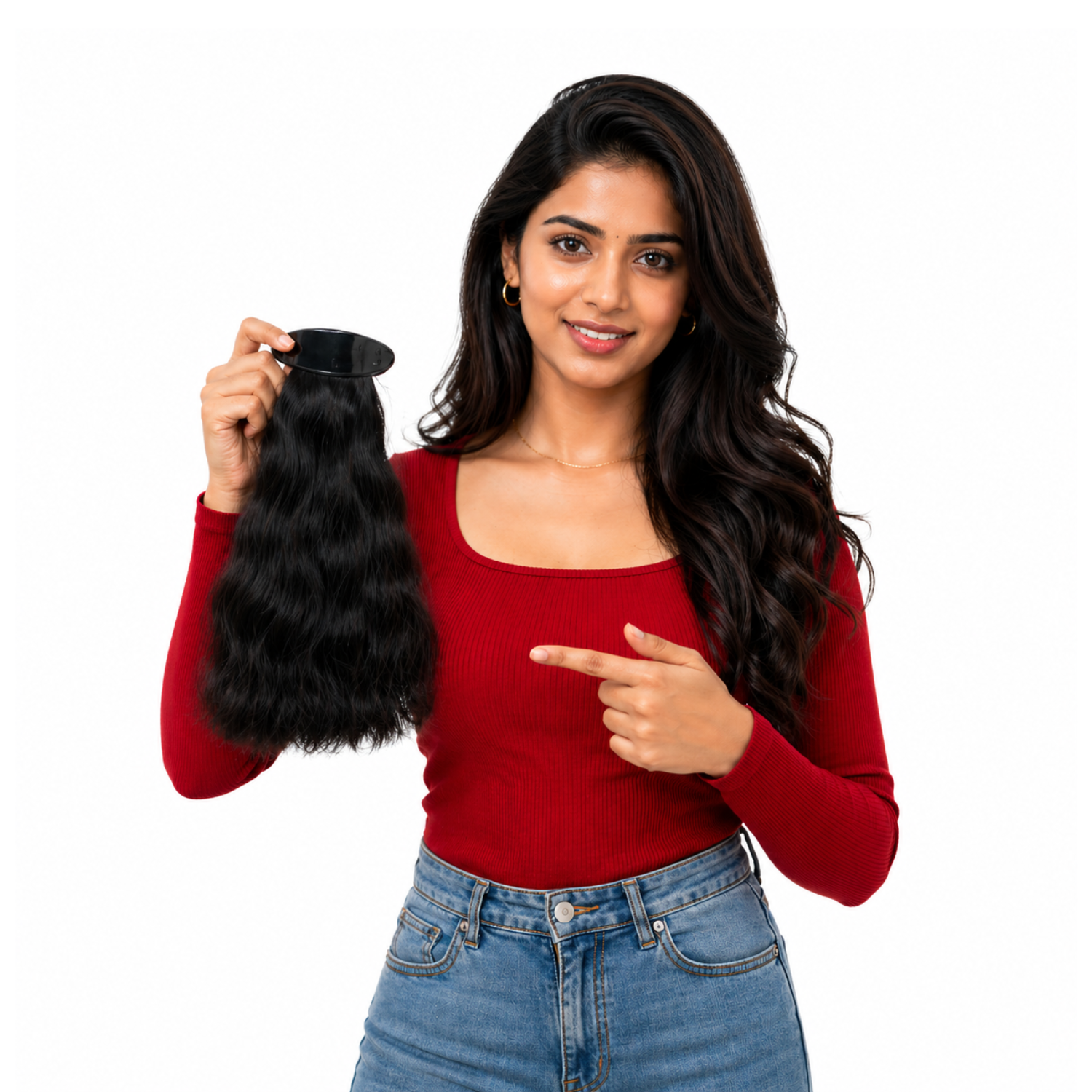 Ponytail Clip In Hair Extensions l Changeable Clips l Human hair Extensions