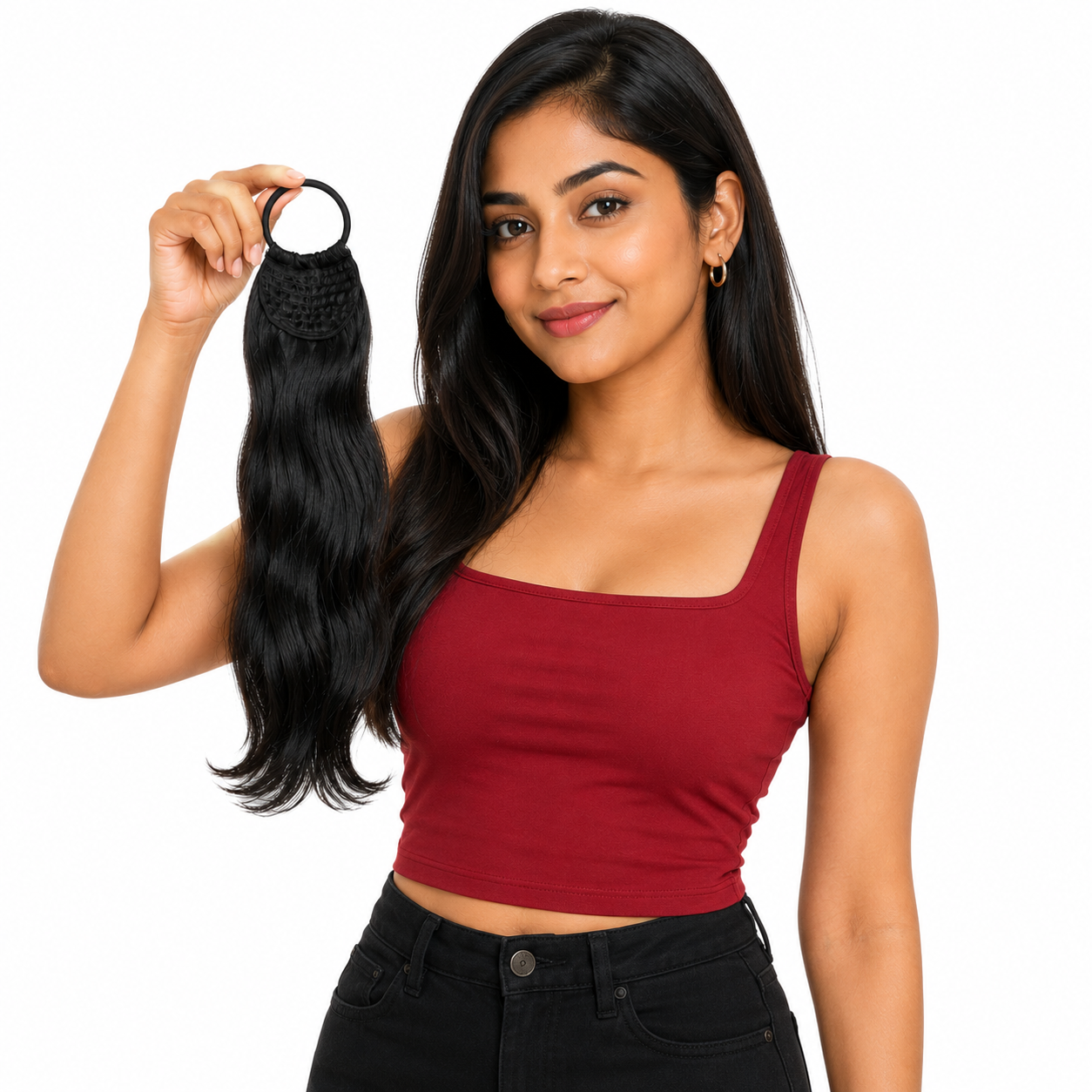 Capillatura Band Ponytail Hair Extension – 100% Remy Human Hair - Washable Hair Extensions