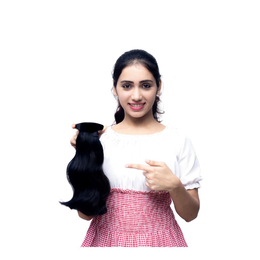 Ponytail clip in hair extensions